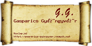 Gasparics Gyöngyvér névjegykártya